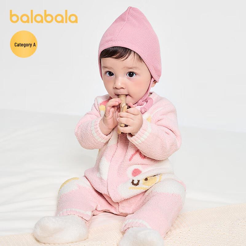 Balabala Winter Half-Velvet Baby Bodysuit Jumpsuit