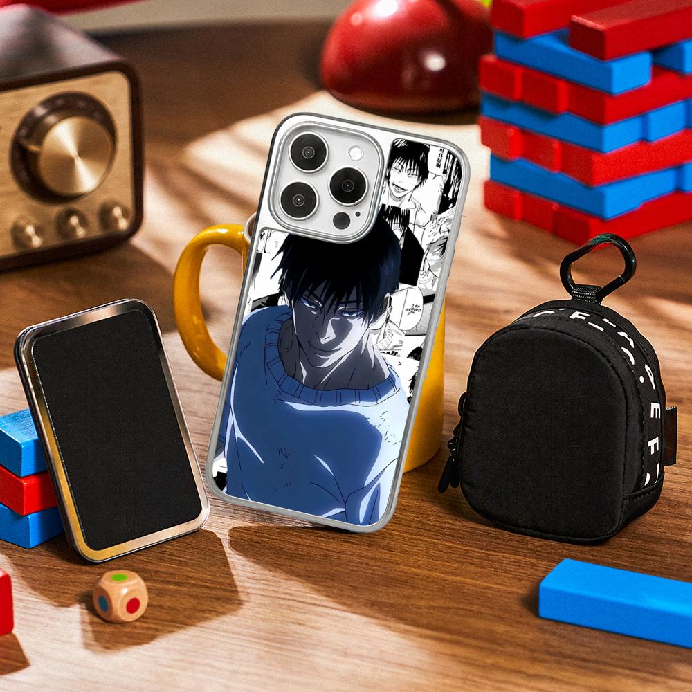 

Super cool Toji Fushiguro classic anime Phone Case for iPhone 16 15 14 13 12 11 Pro Max Sheepskin Silver-edged protective case iPhone16