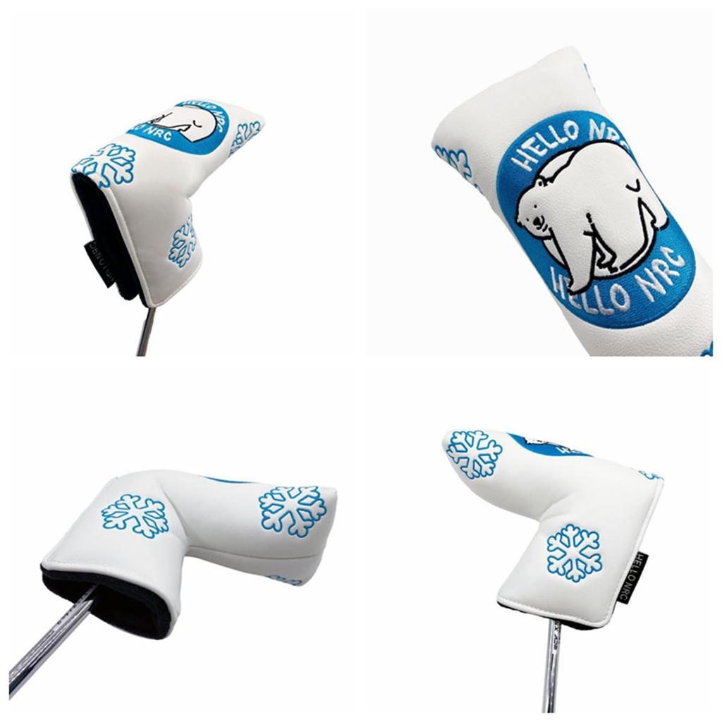 Shirokuma Golf Putter Cover for Drivers and with Magnetic Design Headcover, (440cc, 460cc), Woods, Utilities, UTs, Pin-Type (for Mallets)