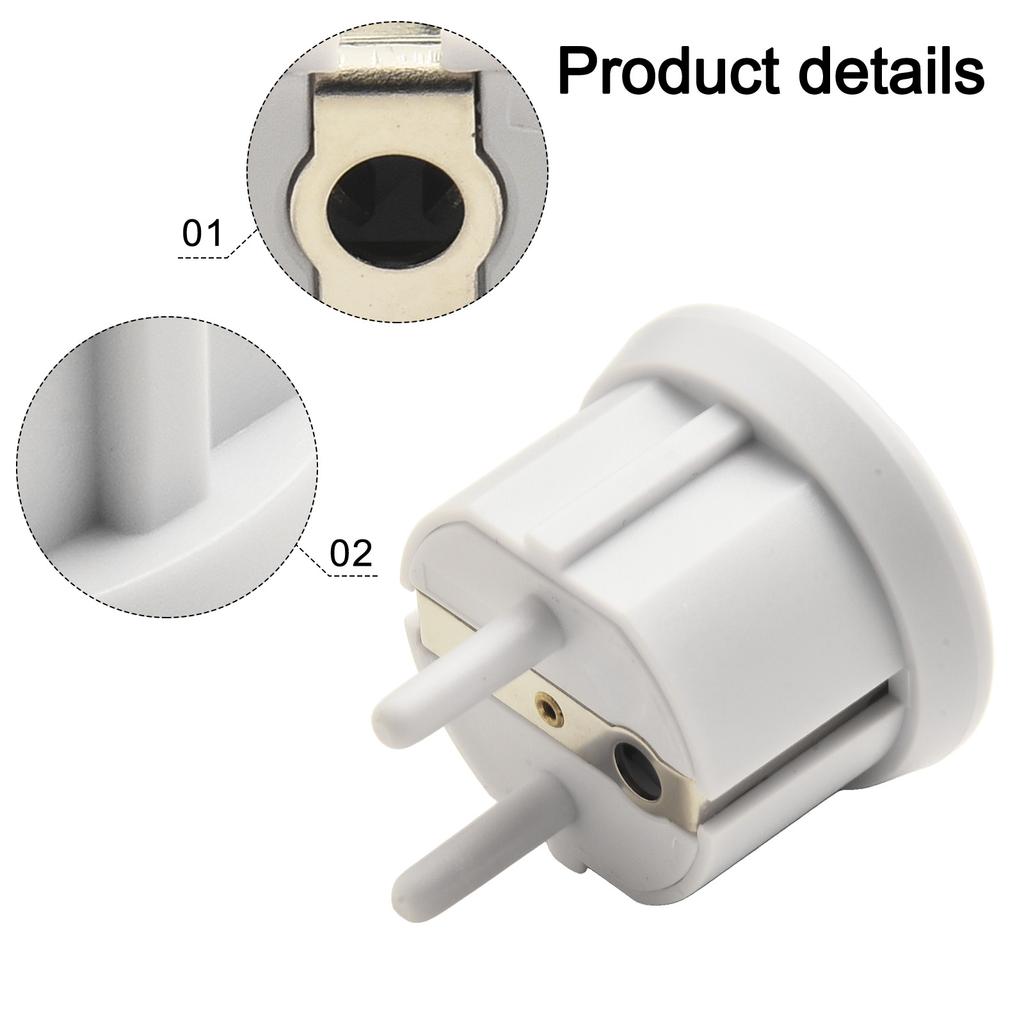 Plastisk Jordad Uttagsomvandlare Adapter P-kontakt Jordad Antistatisk För Jordningsuttag För Jordad Elektrisk Adapter