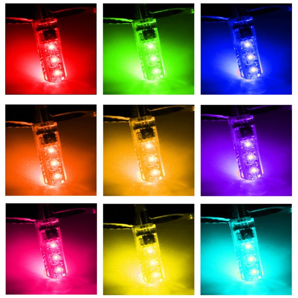 RGB T10 W5W Led 194 168 W5W 5050 SMD Lumină de Lectură Plafon Auto Lămpi Wedge Automobile Bec LED RGB Cu Telecomandă Decor Auto