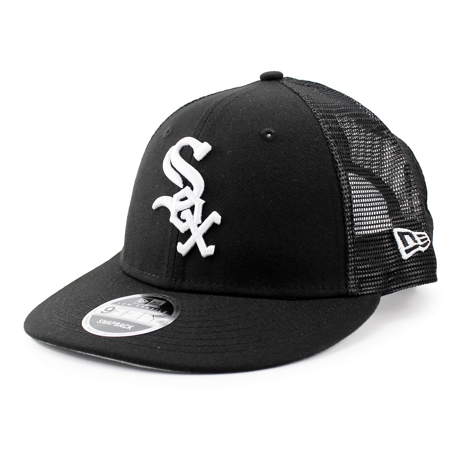 

[New Era] Mesh Cap LP9FIFTY Chicago White Sox MLB TRUCKER MESH CAP BLACK CHICAGO WHITE SOX LOW PROFILE SNAPBACK SNAPBACK Hat 950 [Used]