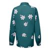 Spring Loose Collared Long Sleeved Single Breasted Shirt With Printed Top For Women