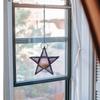 Glass Star Lantern Hanging Decorative Holder for Patio Garden Living Room Wall Art Soft Warm Light Aromatherapy Scented