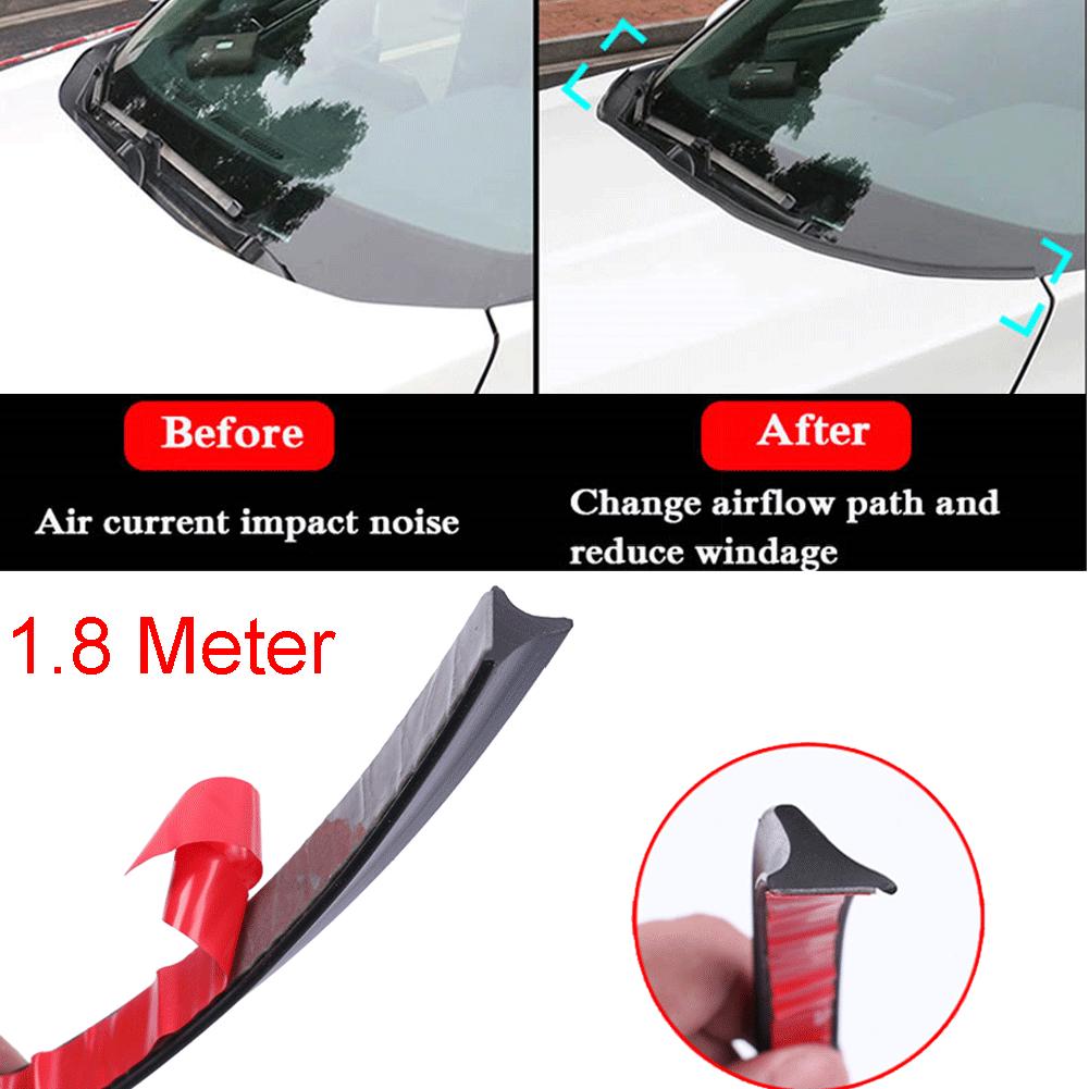 70 Inch Rubber Car Front Hood Windshield Sealing Strip Molded Windshield Trim Universal Styling Mouldings Accessories