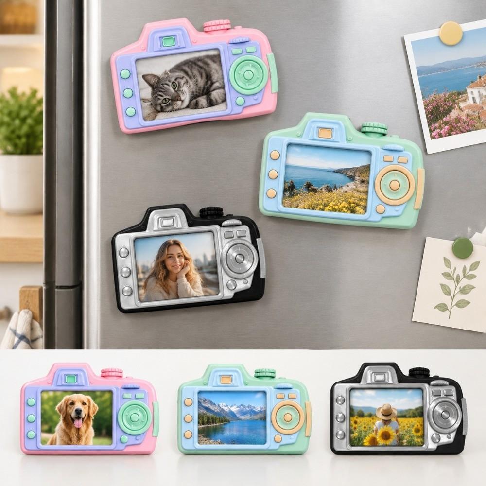 Creative Photo Frame Refrigerator Magnets 3D Printed Postcard Display Stand Home Decor