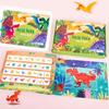 Dinosaur Quiet Stickers Book For Kids Educational Puzzles With Reusable Cards
