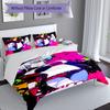 3pcs Custom Name Harley Quinn and the Joker Set,Includes 1 Duvet Cover and 2 Pillowcases,All-season Bedroom Decor