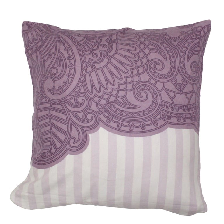 Pillowcase 40x40 for a Pillowcase Flannel with Zipper Purple Ornament