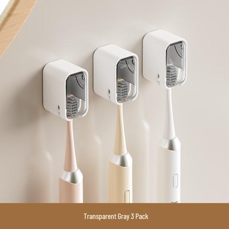 LIEI Wall-Mounted Toothbrush Holder with Lid