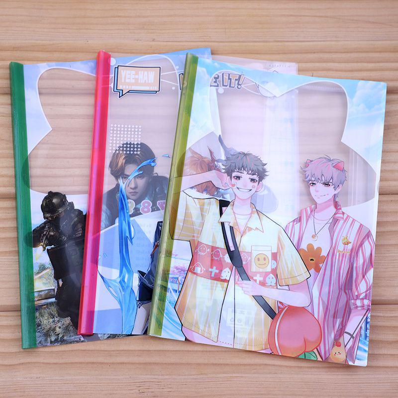 Cartoon Book Covers for Elementary Students - Language & Math - Waterproof Lever Arch File Wrapping for Boys & Girls