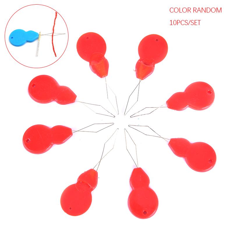 10 Adet/Takım Gümüş El Makinesi Dikiş Dikiş Yay Tel İğne İplik Takma