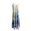 Women's Maxi Sunflower Dresses Sleeveless Long Tie Dye Dress Casual Sundresses with Pockets