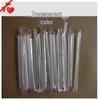 1000-Pack Transparent 19cm Disposable Plastic Straws for Milk Tea, Soy Milk & Juice - Individually Wrapped & Hardened