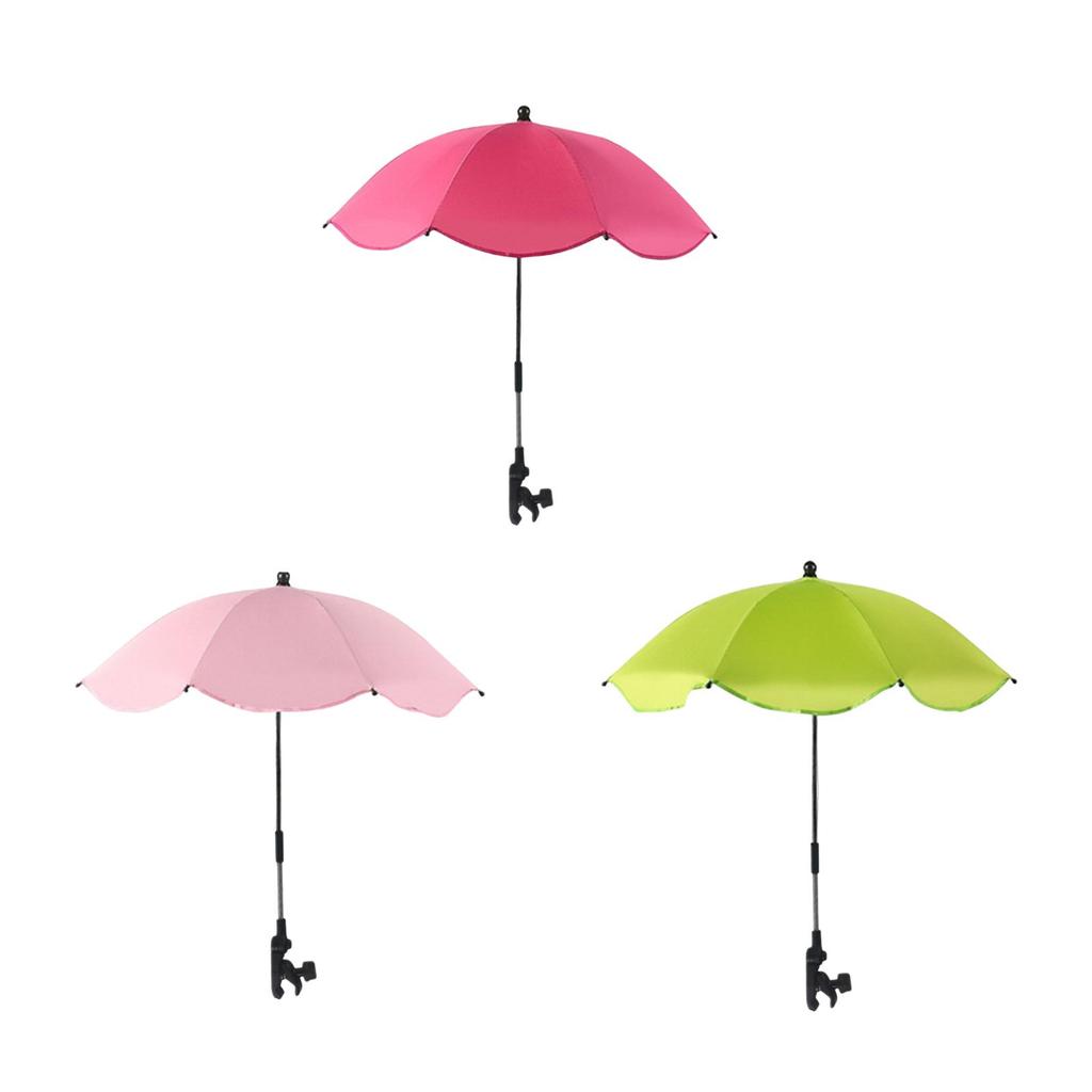 Clip On Umbrella for Stroller Multifunction Modern Easy To Install Plant Shade for Traveling Fishing Yard Outdoor Sports Camping