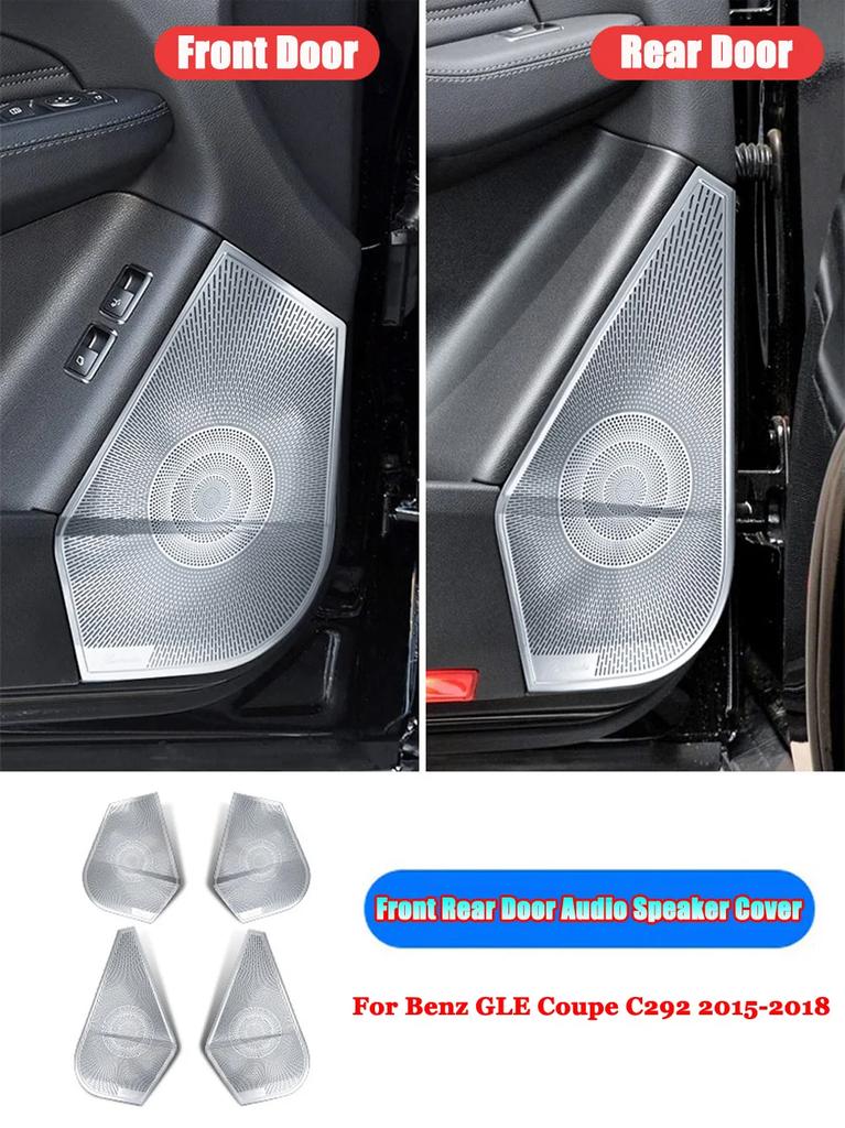 For Mercedes Benz GLE ML GLS GL Class AMG W166 X166 Coupe C292 Car Door Window Triangle Tweeter Audio Speaker Cover Trim Frame KIY7