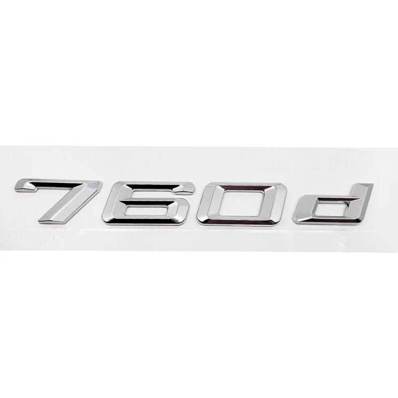 ABS Car Rear Trunk Letters Logo Badge Emblem Sticker For BMW 7 Series 730d 740d 745d 750d 760d E38 E65 E66 F01 F02 G11 G12