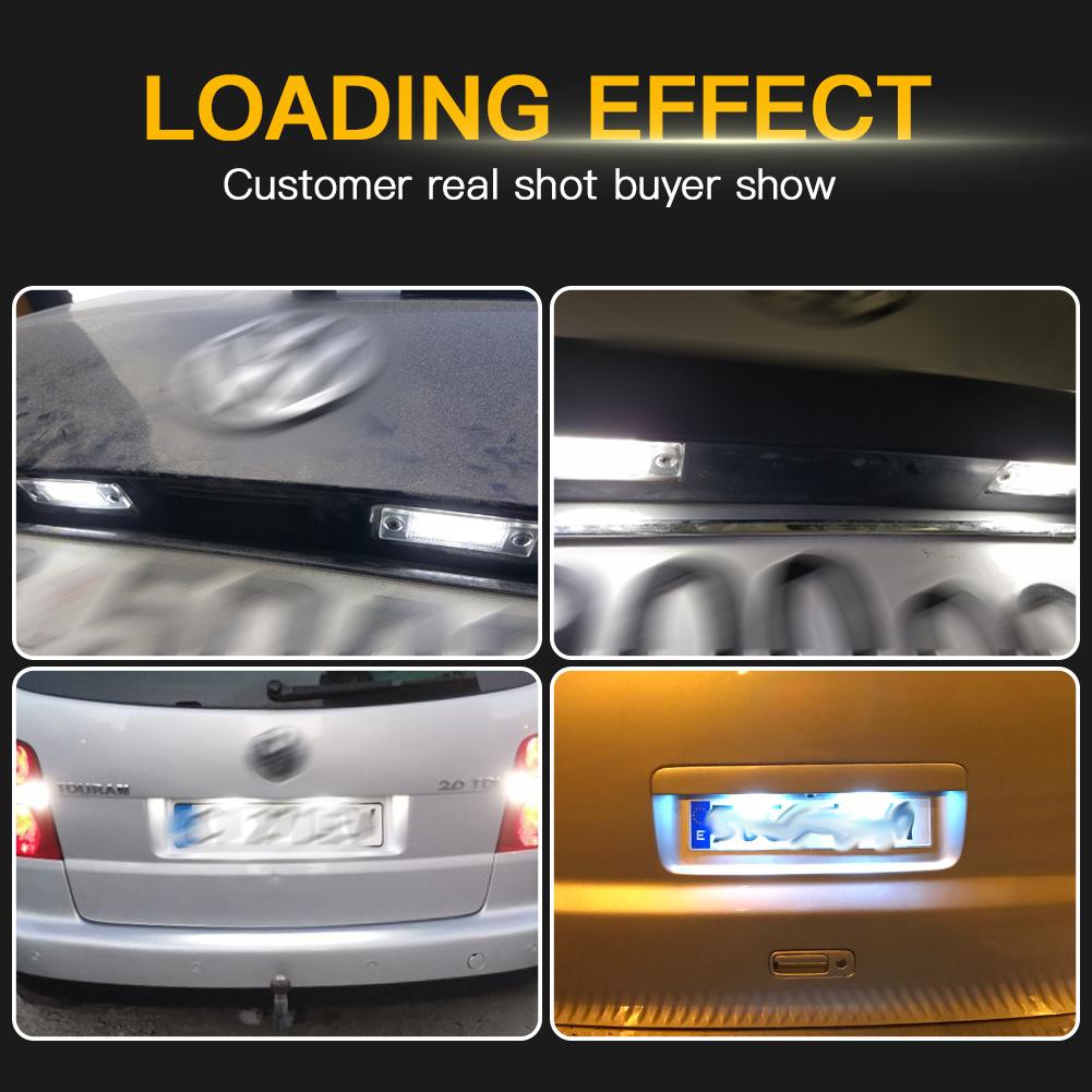 #3B5998026 For VW Passat B5.5B6 Transporter T5 Caddy 04-14 Golf Plus 05-09 Jetta 05-10 Touran 03-10 LED License Plate Light Lamp