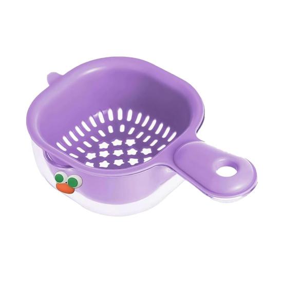 Dual-Layer Drain Basket with Ergonomic Handle Large Capacity BPA Free Multi-Purpose Fruit