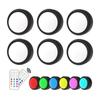 LED RGBW Closet Light Puck Lamp AA Battery Powered Under Cabinet Light Dimmable Home Decoration for Party Holiday 13 Colors