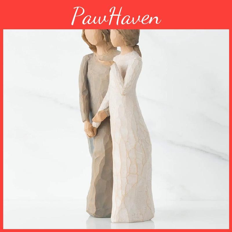 Hand Willow Tree Painted Resin Sister By My Side Figurine Doll Gift Decorative