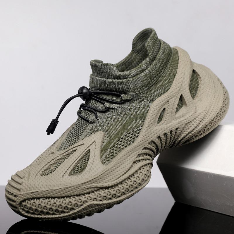 Summer New Men's Shoes Mesh Breathable Men's Trendy Casual Shoes Ultra-light Shock Absorption Running Sports Shoes Men's