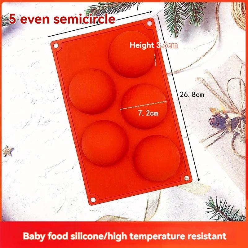 3D Kugel Runde Halbkugel Silikonform Halbkugel Kuchenform Kuppel Backformen DIY Pudding Süßigkeiten Gelee Küche Backwerkzeug