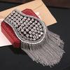 1 peça Broche Punk com Franja de Corrente, Rebite e Ombreira, Epaulete de Metal com Franja para Roupas de Mulheres e Homens, Acessórios de Emblema, Presente de Moda