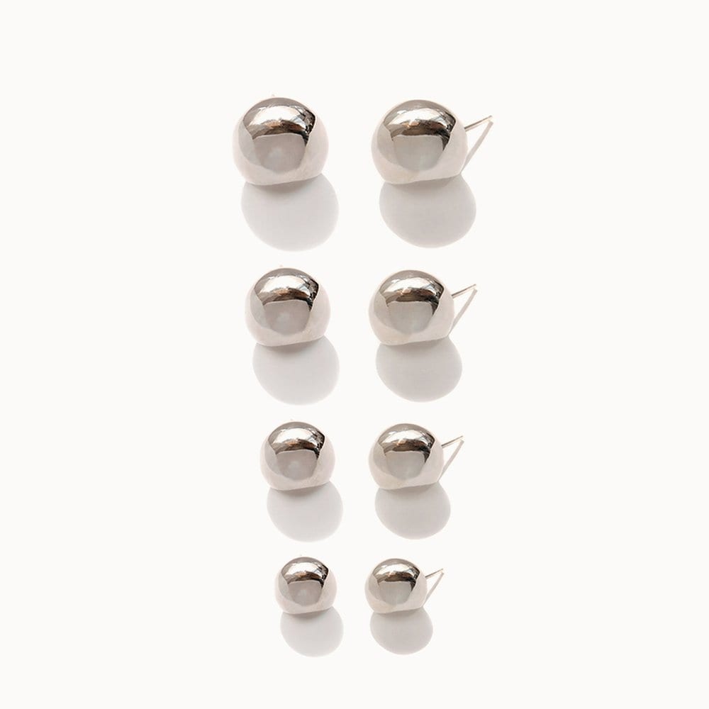 J.Lauren Daily Silver Ball Earrings M01031_1_8Mm