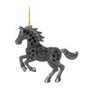 Horse Christmas Ornaments Sparkly Rhinestone Horse Car Rear View Mirror Charm 2D Flat Acrylic Auto Hanging Pendant Horse Lover Gifts for Women Men