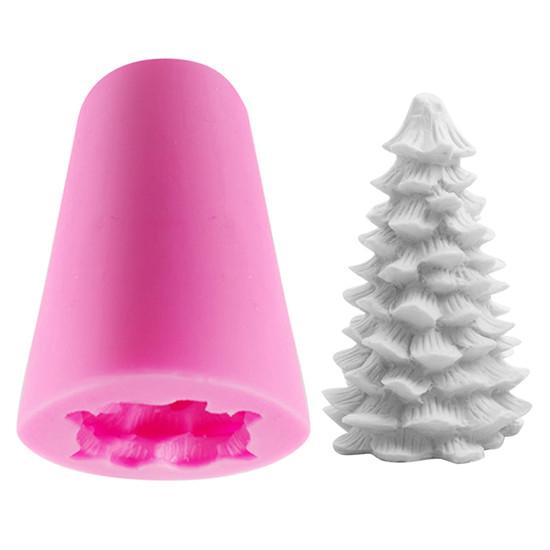 Xmas Pine Tree Silicone Soap Molds DIY Cake Decorating Candle Making Supplies 3D Christmas Tree Silicone Candle Mold for Candle Making