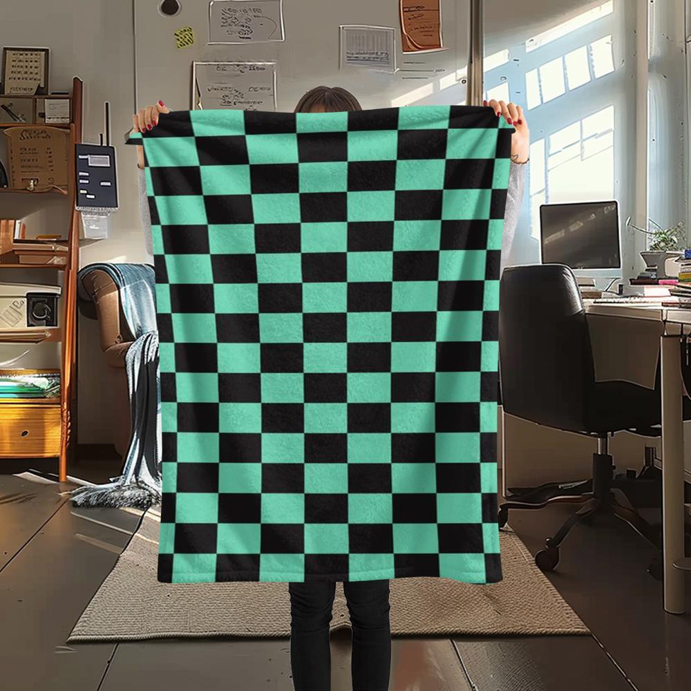 1Pc Cartoon Print Flannel Blanket, High Quality Comfortable for All Seasons, Home Decor, Warmth and Comfort, Perfect for Christmas Birthday Gift