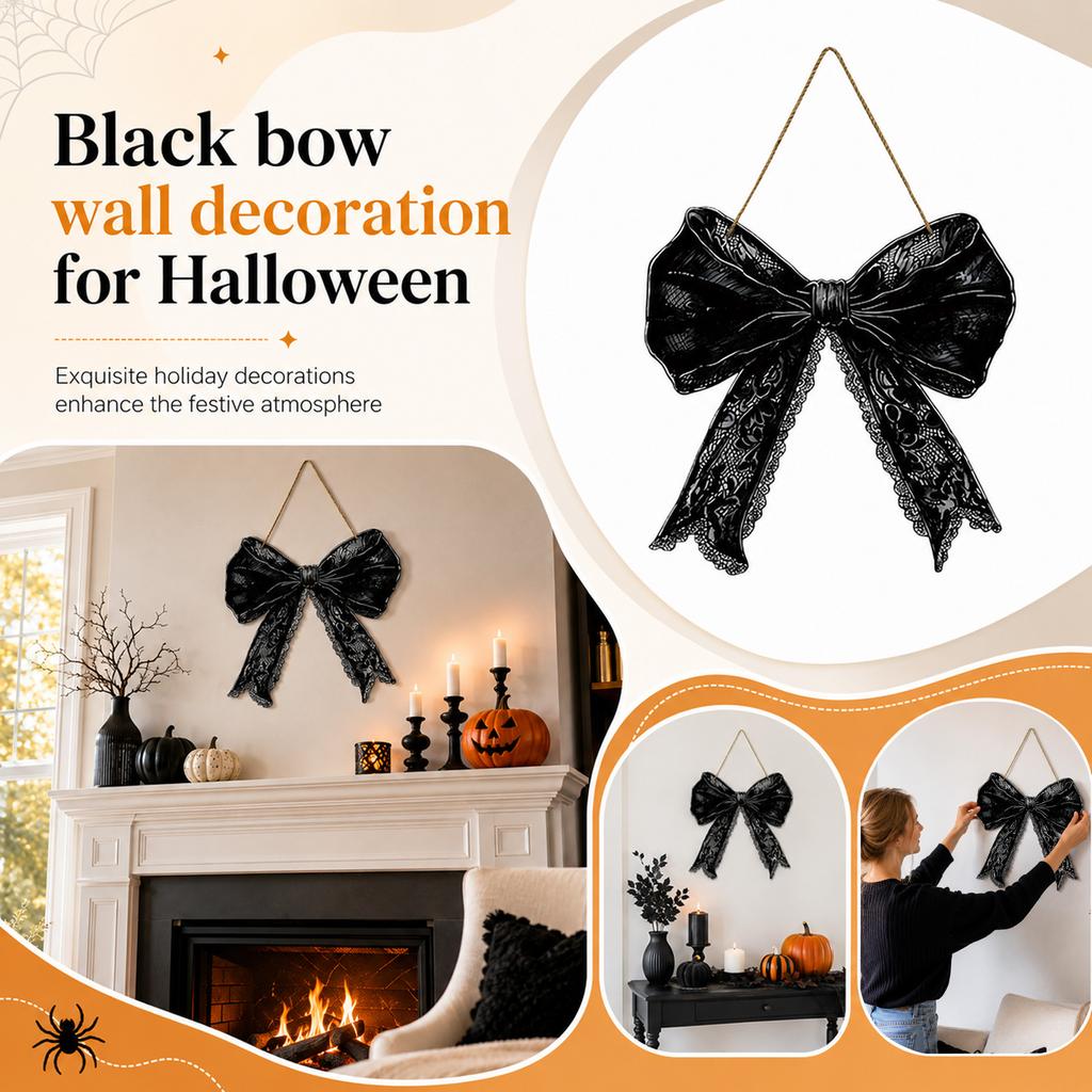 Black Wall Hanging Halloween Decor for Indoor Festive Decoration