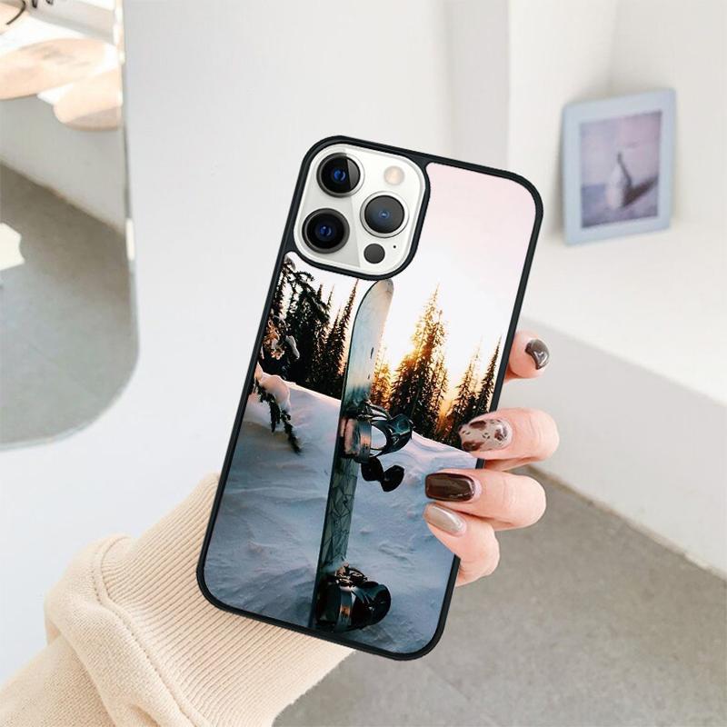 Skiing Snow Snowboard Ski Phone Case For iPhone 17 Air 16 15 14 11 12 13 Pro  MAX Plus coque Cover Shell
