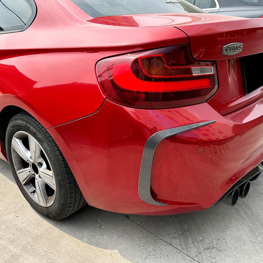 Carbon Fiber  Car Rear Bumper Splitter Side Spoiler Air Vent Wind Knife Body Kits For BMW 2 Series M2 F87 2016-2025 Accessories