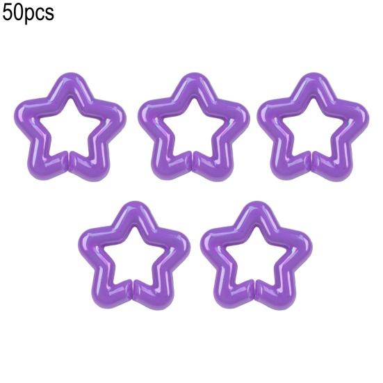 50Pcs Star Link Connectors AB Color Star Shape Linking Rings Quick Linking Rings for Bag Necklace