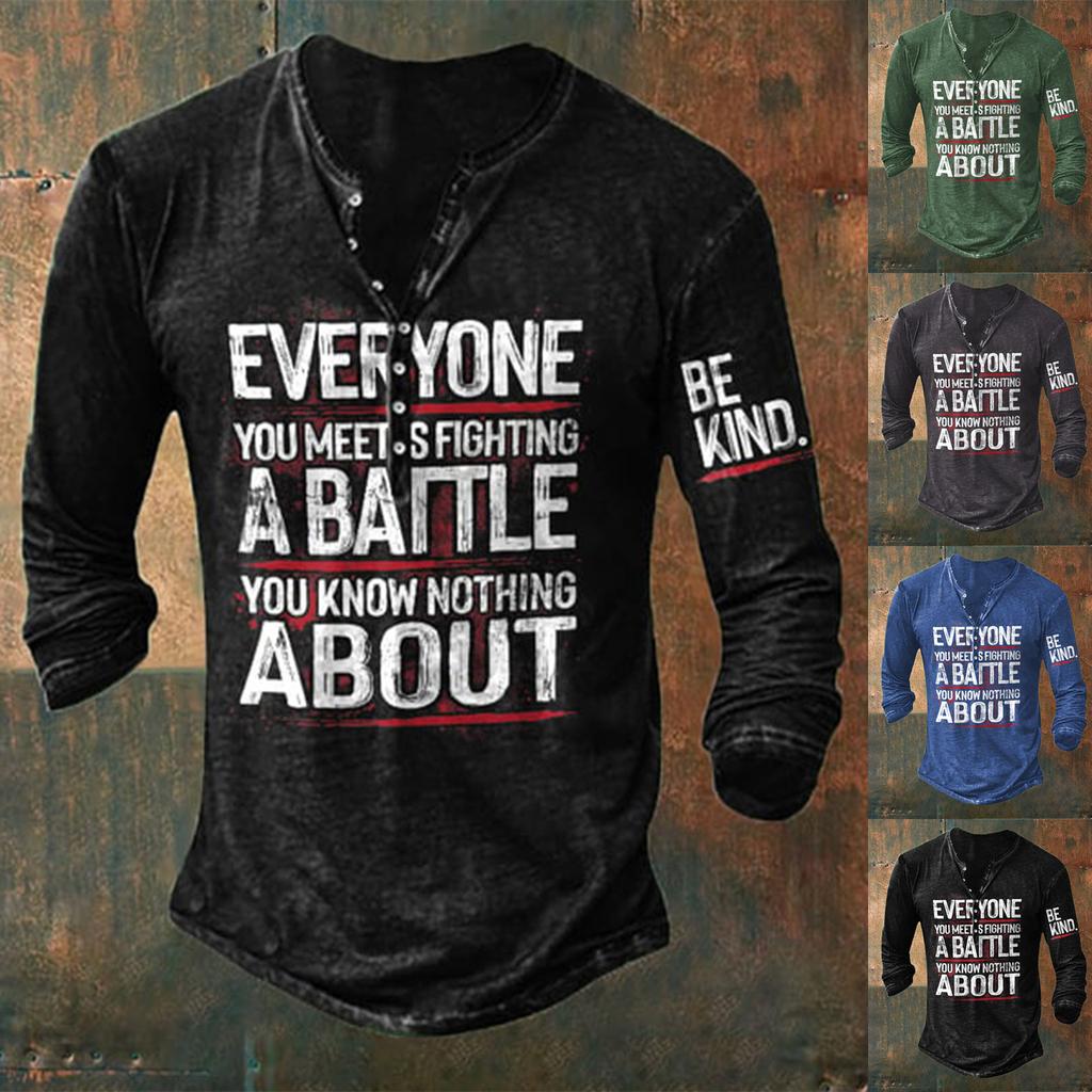 Herren-Langarmshirt mit grafischem und besticktem Mode-T-Shirt für Frühling und Herbst, langärmeliges bedrucktes Pullover-Sweatshirt