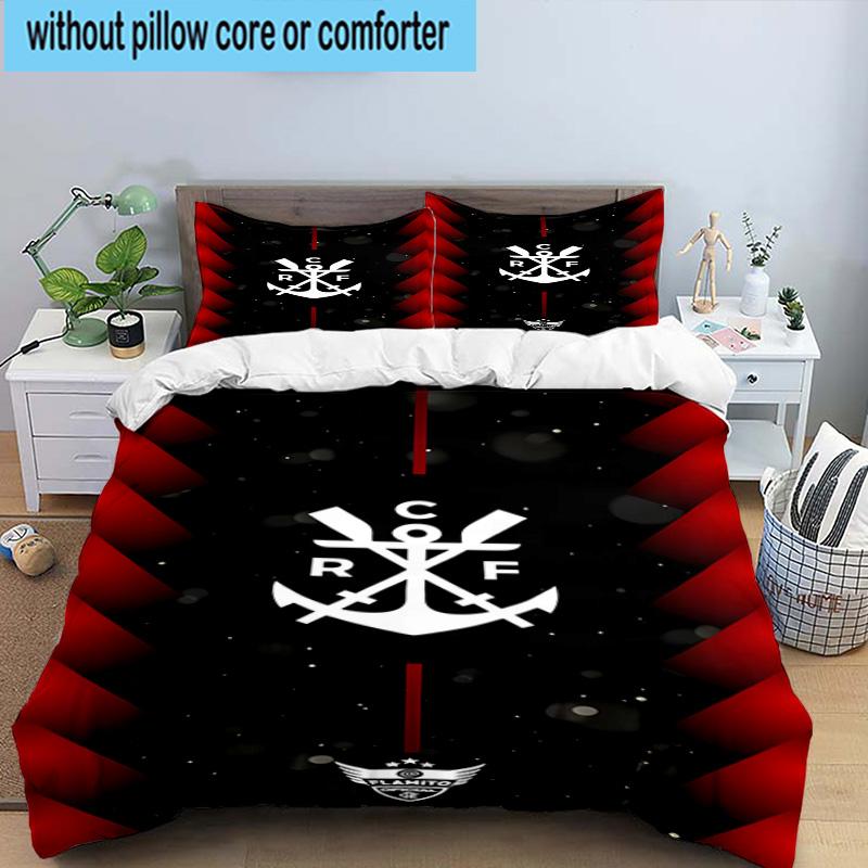 3pcs CR Flamengo Printed Bedding Set Duvet Cover Closure Includes 1 Duvet Cover & 2 Pillowcases Bedding Sets Home Decor Gifts