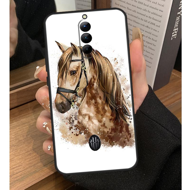 Horse Waterclour Case For Nubia Red Magic 8 9 10 Pro Plus 6 7 6S 7S Pro 5G 6R RedMagic 9S 8S Pro Plus Coque