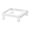 Yamazaki Jitsugyo 10203 Soap Dispenser Rack White W9.2 X D9.4 X H2.7cm Tower Floating Storage Anti-Slimy