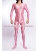 High Elastic Glossy Unisex Full-Body Jumpsuit - Large Size, Silky Luster, European & American Style, Sexy & Transparent, Smooth (Model 7076)