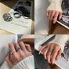 925 Sterling Silver Ring For Women Vintage Geometric Design Adjustable Fashionable Jewelry