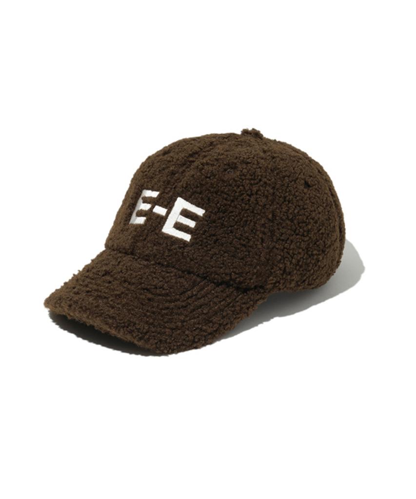 ERER Embroidered Detail Fleece Baseball Cap Brown