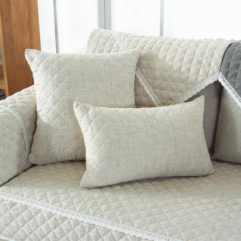 Solid Color Sofa Cushion All-season Universal Home Washable Machine Washable Dustproof Sofa Cover Non Slip Seat Cushion