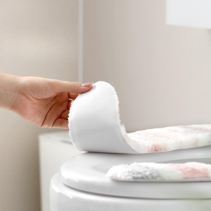 Household Winter Thickened Plush Toilet Seat Cover, All-season Universal Plush Toilet Seat Patch