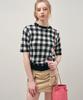 MAYOL Check Short Sleeve Crew Neck Knit_Black