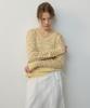 CITYBREEZE Linen V-Neck Striped Pullover Knit_Yellow