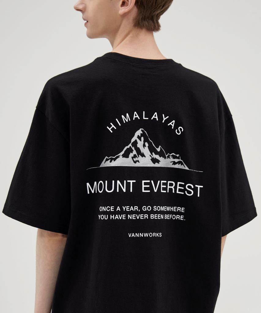 VANNWORKS Mount Everert Oversized Short Sleeve T-Shirt (Vncts237) Black
