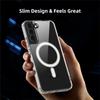 Original For Magsafe Magnetic Case for Samsung Galaxy S25 S24 S23 S21 FE S22 Ultra Plus Wireless Charging Shockproof Clear Cover