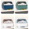 Dust Proof Draining Cupboard Cupboard Semi-flip Cover Storage Box Dish Rack Plate Holder Drain Rack